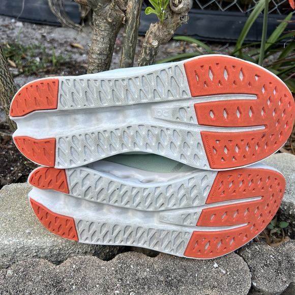 On Cloudsurfer Shoes Mens Size 13 Green White Running Sneakers Gym Trainers Used - Picture 7 of 9